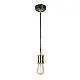 Sospensione Contemporanea Douille Ottone Nero Ottone Lucido Ottone 1 Luce E27
