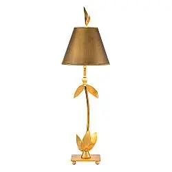 Lampada Da Scrivania Contemporanea Red Bell Acciaio Foglia Oro 1 Luce E27