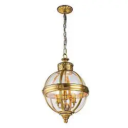 Lampadario Industrial Nordico Adams Acciaio Ottone Spazzolato Vetro 3 Luci E14