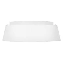 Plafoniera Contemporanea Asher Acciaio Bianco Opaco Vetro 3 Luci E14