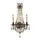 Applique Contemporanea Bellini Acciaio Bronzo Ossidato Cristallo 3 Luci E14