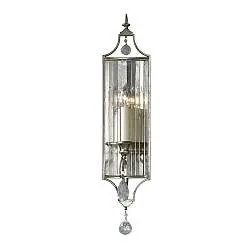 Applique Contemporanea Gianna Cristallo Argento Dorato Vetro Oro 1 Luce E14