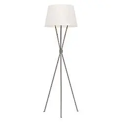 Piantana Contemporanea Penny Acciaio Nichel Lucido Tessuto 1 Luce E27