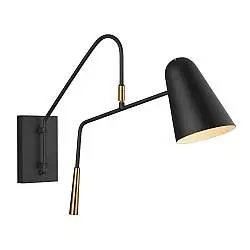 Applique Contemporanea Simon Acciaio Nero Mezzanotte 1 Luce E27