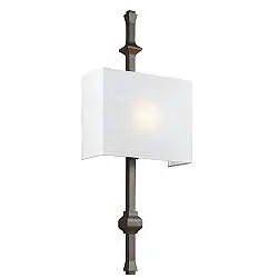 Applique Contemporanea Teva Acciaio Bronzo Antico 1 Luce E27