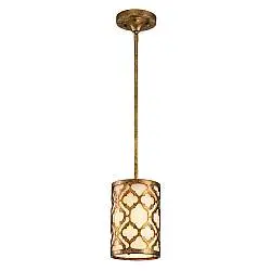 Sospensione Contemporanea Arabella Acciaio Oro Anticato 1 Luce E27