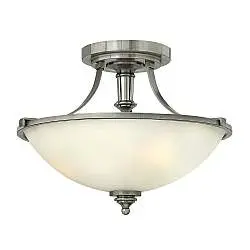 Lampada a Soffitto Industrial 3 Luci Sekhmet In Acciaio Nero E Diffusori A Cupola