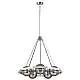 Lampadario Contemporaneo Harper Acciaio Nichel Lucido Vetro 5 Luci E14