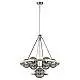 Lampadario Contemporaneo Harper Acciaio Nichel Lucido Vetro 7 Luci E14