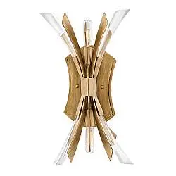 Applique Industrial Nordico Vida Acciaio Oro Brunito 2 Luci E14