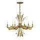 Lampadario Industrial Nordico Vida Acciaio Oro Brunito 6 Luci E14