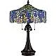 Lampada Da Scrivania Tiffany Coba Light Acciaio Bronzo Vintage 3 Luci E27