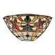 Appliques - Lampade Da Parete Tiffany Kami Metallo Bronzo Vintage 2 Luci E14