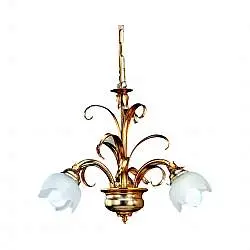 Lampadario Classico In Ferro Argento Mecca 3 Luci Alcidi