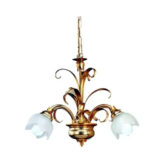 Lampadario Classico In Ferro Argento Mecca 3 Luci Alcidi | LuceArt