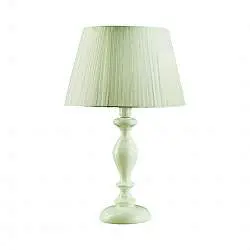 Lume In Legno Classico Bianco Lucido Con Paralume 1 Luce Albanella
