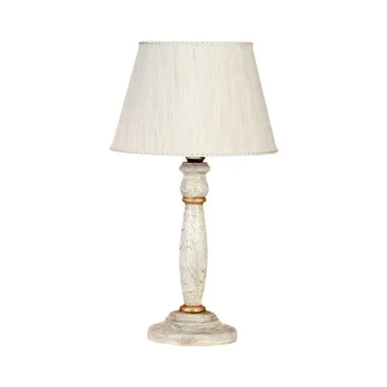 Lume In Legno Classico Cracchè Con Paralume 1 Luce Cincia | LuceArt