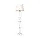 Lampada Da Terra In Legno Classico Bianco Opaco Con Paralume Fenicottero