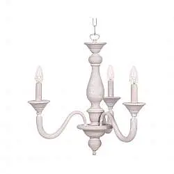 Lampadario In Legno Classico Tortora Sbiancato 3 Luci Laridi