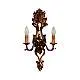 Applique In Legno Classico Argento Mecca 2 Luci Avvoltoio