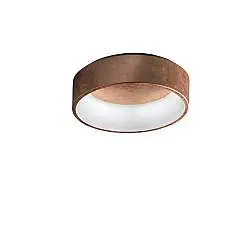 Lampada A Soffitto Contemporanea Aurora Metallo Foglia Rame Led 36W