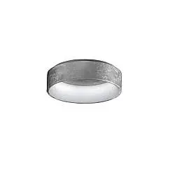 Lampada A Soffitto Contemporanea Aurora Metallo Foglia Argento Led 36W