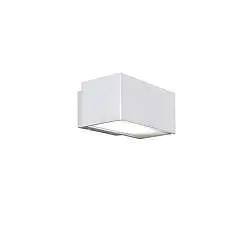 Applique Moderna Esterno Bach Alluminio Bianco 1 Luce E27