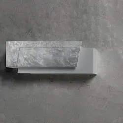 Applique Contemporanea Clap Metallo Foglia Argento Led 24W