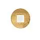 Plafoniera Contemporanea Pixart Metallo Foglia Oro Led 26W