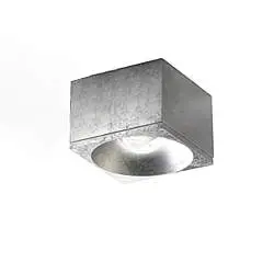 Plafoniera Contemporanea Pocket Metallo Foglia Argento Led 9W