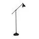 Piantana Industrial-Minimal Newton Metallo Nero 1 Luce E27