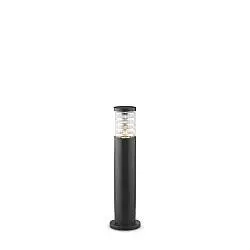 Piantana-Palo Da Esterno Moderna Tronco Alluminio Nero 1 Luce E27 H60Cm