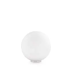 Lampada Da Scrivania-Ufficio Moderna Mapa Vetro Bianco 1 Luce E27 D20Cm