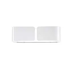 Applique Contemporanea Clip Metallo Bianco 2 Luci E27