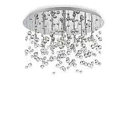 Plafoniera Contemporanea Neve Metallo Cromo 8 Luci G9 3W 3000K Luce Calda