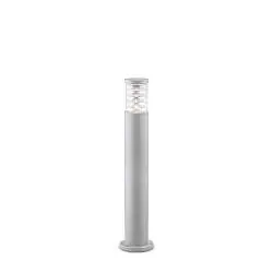 Piantana-Palo Da Esterno Moderna Tronco Alluminio Grigio 1 Luce E27 H80Cm