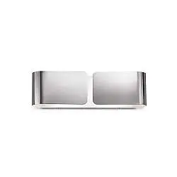 Applique Contemporanea Clip Metallo Cromo 2 Luci E27
