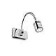 Applique Moderna Dynamo Metallo Cromo Flessibile Led 3W 4000K