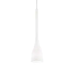 Sospensione Moderna Flut Vetro Bianco 1 Luce E27 Big
