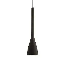 Sospensione Moderna Flut Vetro Nero 1 Luce E27 Big