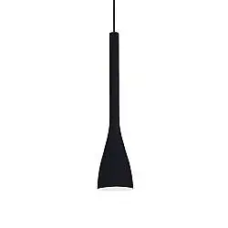 Sospensione Moderna Flut Vetro Nero 1 Luce E14 Small