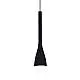 Sospensione Moderna Flut Vetro Nero 1 Luce E14 Small