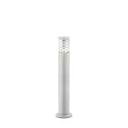 Piantana-Palo Da Esterno Moderna Tronco Alluminio Bianco 1 Luce E27 H80Cm