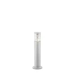 Piantana-Palo Da Esterno Moderna Tronco Alluminio Bianco 1 Luce E27 H60Cm