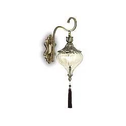 Appliques - Lampade Da Parete Vintage Harem Metallo Ottone Brunito 1 Luce E27