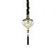 Sospensione Vintage-Decò Harem Metallo Ottone Brunito 1 Luce E27