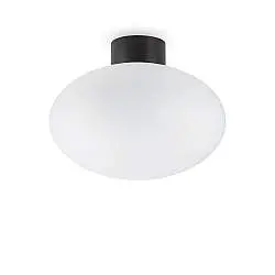 Plafoniera Moderna Clio Alluminio Nero 1 Luce E27