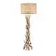 Piantana Industrial-Minimal Driftwood Metallo-Legno Marrone 1 Luce E27