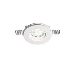 Faretto Ad Incasso Moderno Samba Gesso Bianco 1 Luce Gu10 D60Cm