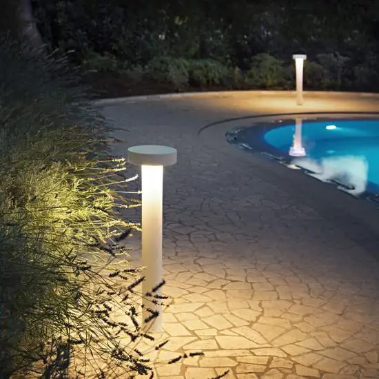Piantana Moderna Tesla Alluminio Bianco 4 Luci G9 H60Cm | Ideal Lux